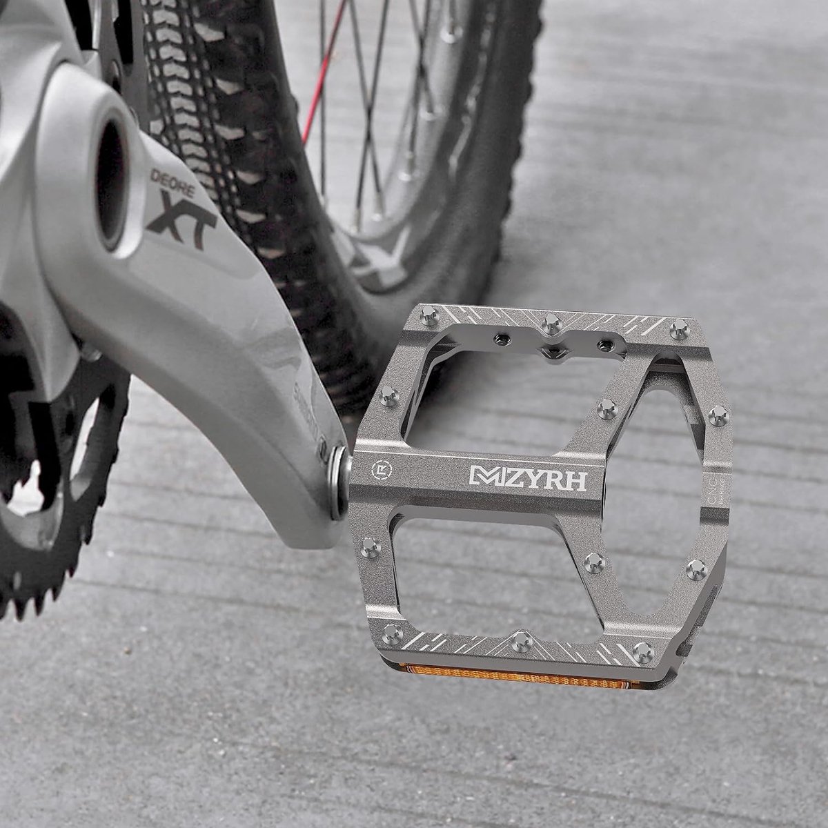 MZYRH fietspedalen met reflectoren, racefiets/mountainbike-pedalen, 9/16 inch lichtgewicht aluminiumlegering 3 verzegeld lager fietsplatformpedalen (zilver