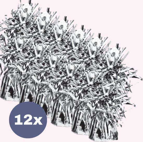 Helium ballon gewicht Zilver 12 stuks