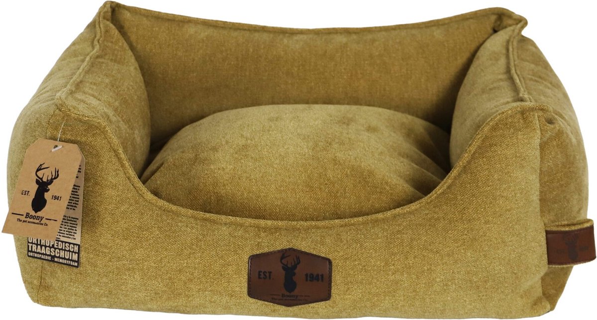 Boony 'est1941' Divan Orthopedisch Hondenmand Ochre Yellow S