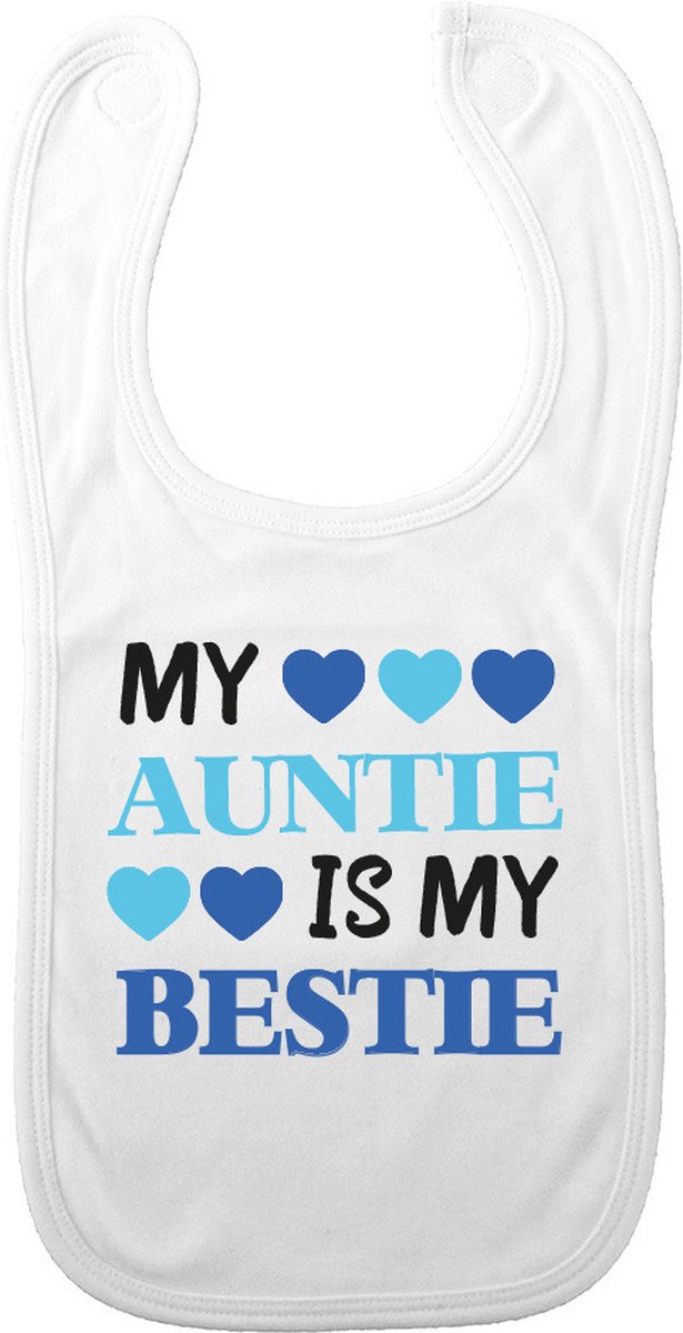 Goedkoopste Bellatio Decorations Baby slabbetje - blauw - bestie auntie - kraam cadeau - slab/morsdoek - tante