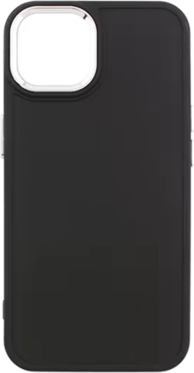 Optimity hoesje voor iPhone 14 PRO Zwart Soft Siliconen Volledige Beschermende Achterkant + Privacy Anti-Spy Gehard Glas Schermbeschermer