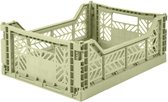 AyKasa Folding Crate Midi Box - Melon Lime Cream