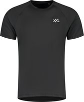 XXL Nutrition - Performance T-shirt - Sportshirt Heren, Shirt, Fitness tshirt - Zwart - 4-Way Stretch - Regular Fit - Maat S