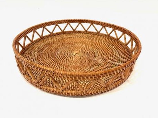 Tray round zigzag