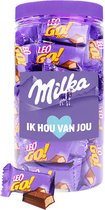 Milka Leo Go mini chocolade "Ik Hou Van Jou" - wafers met melkchocolade - 500g