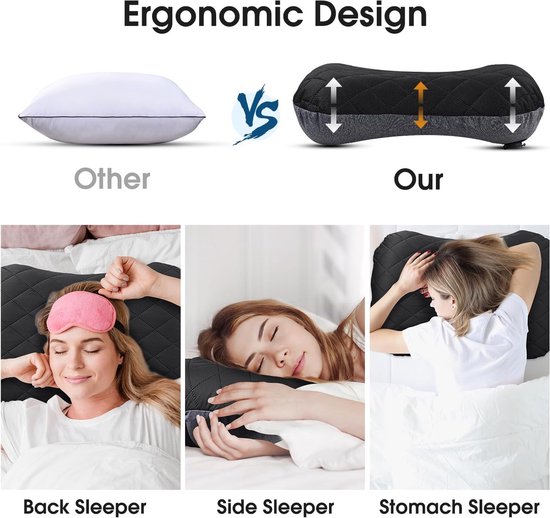 Oreiller Gonflable De Voyage DELTA - Bleu, Compact - Pour Camping, Rando, Avion