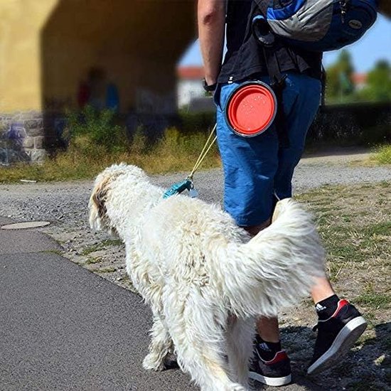 Bol D'eau Pliable Pour Chien Chat - Taille 13x13x5 Cm, TPE, Avec Carabiner, Idéal Voyage - 9