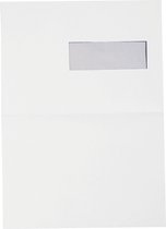 DULA EA4 Enveloppen - Akte envelop - Venster rechts - 220 x 312 mm - 100 stuks - Wit -zelfklevend met plakstrip - 120 gram