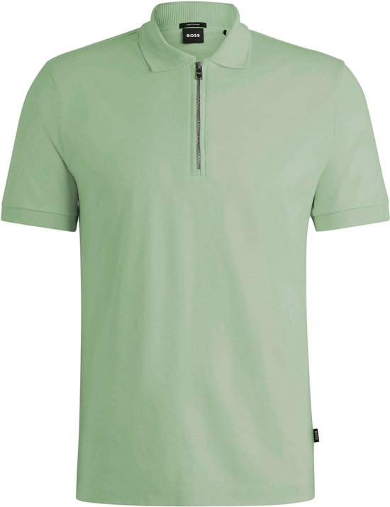 BOSS - Polston Polo Vert - Slim-fit - Polo Homme Taille XL