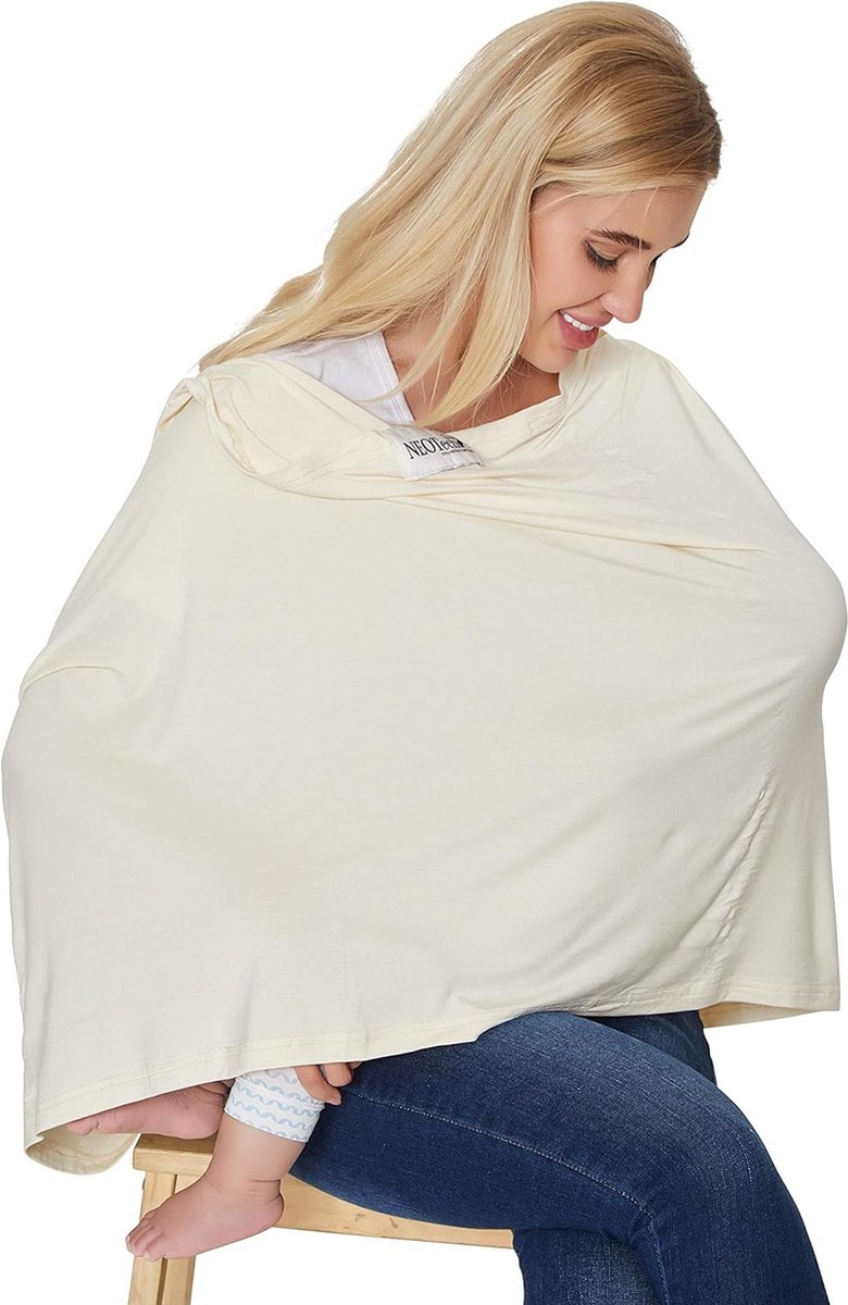 Voedingssjaal/sjaal - voedingsaccessoires - zachte stof (beige)