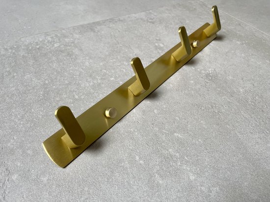 Gouden kapstok - Wandhaak - Goud - 4 Haken - 35 cm