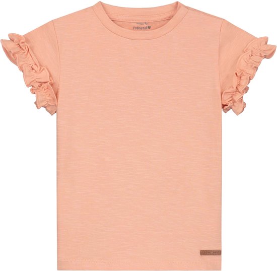 Prénatal peuter T-shirt - Meisjes - Dark Peach Orange - Maat 74