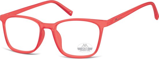 Montana Leesbril MR56 Rood Sterkte +1.00