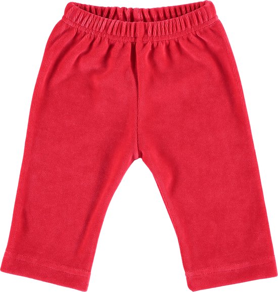 Baby broekje velours rood 50-56 Limo basics