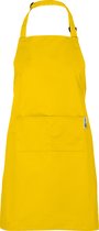 Chefs Fashion - Tablier de cuisine unisexe - Tablier jaune - 2 poches - Facilement réglable - en plusieurs couleurs - 71 x 82 cm