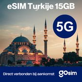 Turkije eSIM - 15 GB - Prepaid Simkaart - 42 Dagen - 4G & 5G - GoSIM