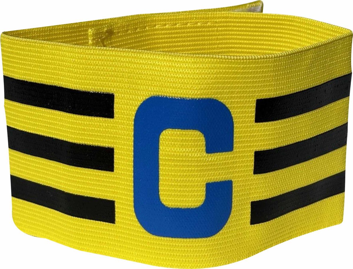 Aanvoerdersband STRIPE - elastisch verstelbaar - geel