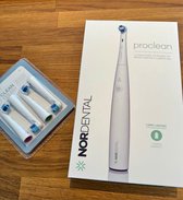 Wilfa Nordental proclean - Elektrische tandenborstel, NP-120W, wit - inclusief 1 + 4 gratis - 2 standen - timer - geintegreerde accu met oplader