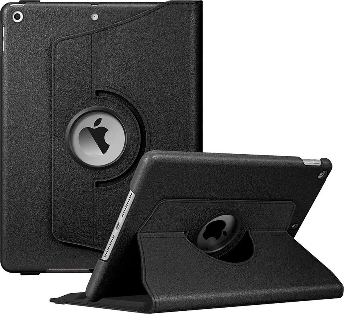 Waeyz - Hoes geschikt voor iPad Mini 4 en iPad Mini 5 - 360° draaibaar bookcase - Zwart – 7.9 inch cover beschermhoes met standfunctie