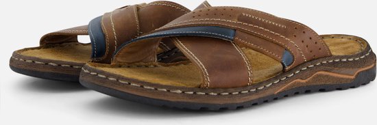 Outfielder Slippers cognac Leer - Maat 44