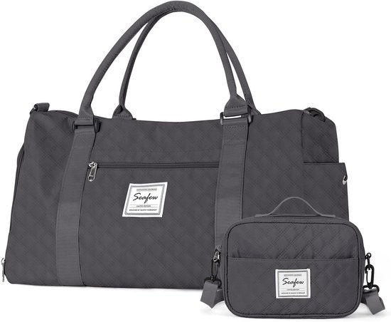 Reistas Dames Sporttas Weekendtas Sporttassen Fitnesstas met Schoenenvak Waterdichte Handbagage Tas Reistassen met droge en natte compartimenten met toiletta Trainingstas Plunjezak Heren,Paars