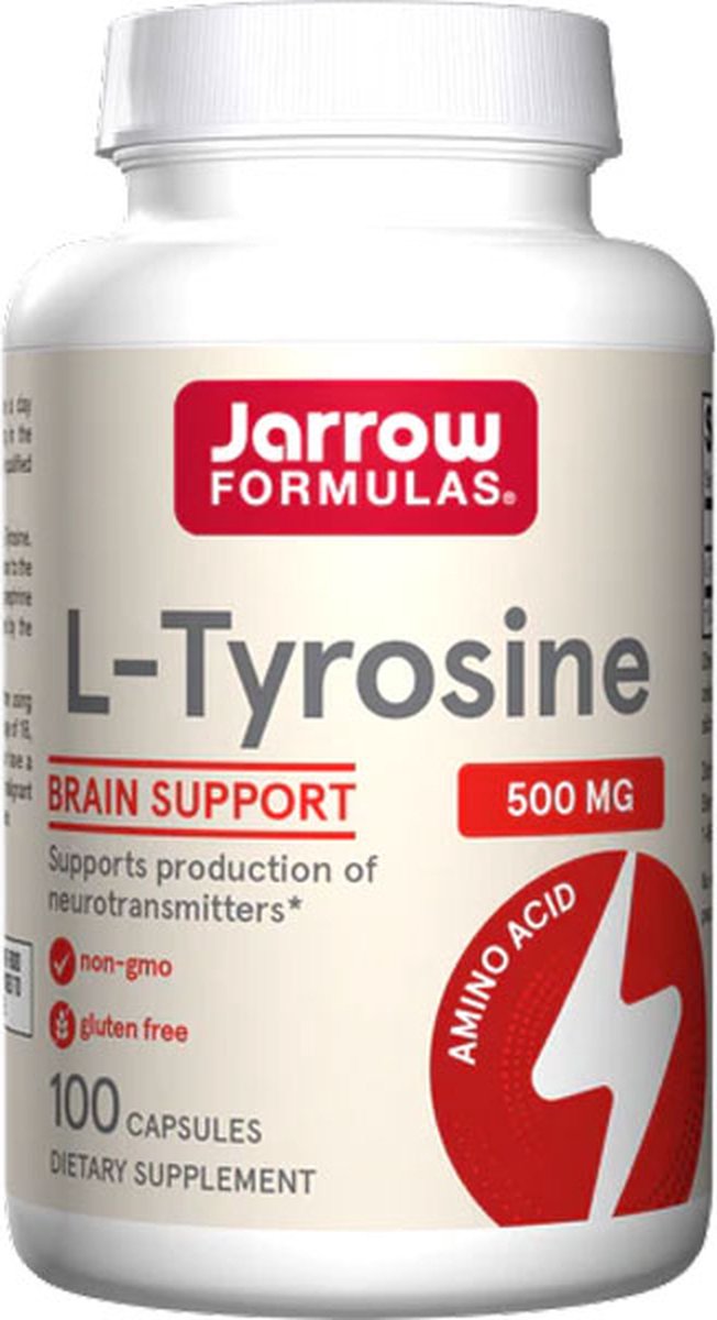 Goedkoopste Tyrosine 500mg 100 capsules voor aanmaak neurotransmitters | Jarrow Formulas