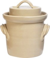 Zuurkoolpot - Fermentatiepot - Zuurkoolvat 3 liter (grijs/klassiek) met 2 vezwaringsstenen