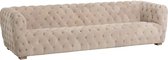 Bol.com J-Line sofa 3 Zit Knopen Suede - kunststof - beige aanbieding