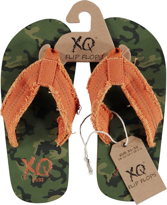 XQ footwear - teenslippers - slippers jongens - army green - maat 35/36