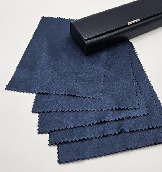 10 donkerblauwe microvezeldoekjes 15cm * 12cm / brillendoekjes van hoge kwaliteit / zonnebrildoekje / cadeau / doekjes / Aland optiek / donkerblauw / doekje 10 st / zonnebrillen accessoires / brilreiniging / luiers / doekjes microvezel