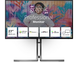 AOC U27U3CV - 4K Creative Monitor - Grafisch Design - Calman Ready - USB-C Dock - 27 inch