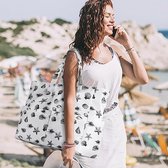 Strandtassen voor dames, waterdichte strandtas met 9 zakken, grote capactiy draagtas met ritssluiting, vakantie-essentials voor vrouwen