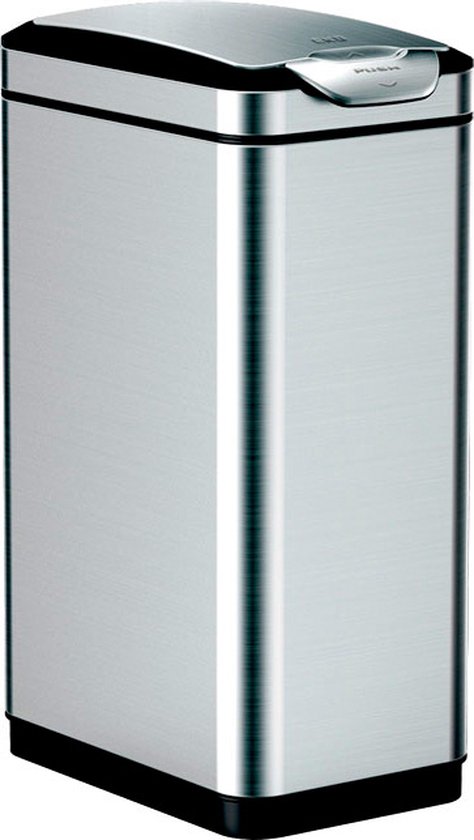 EKO - Tina Touch 30 liter - Stainless steel Plastic - mat RVS - Prullenbak