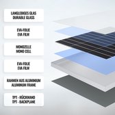 Fotovoltaïsche zonnecelmodule van monokristallijn silicium - 50 W, kabel, MC4-connector, set van 4 - paneel voor het opladen van 12 V accu voor camper, caravan, camper, boot, jacht, off-grid energiesysteem