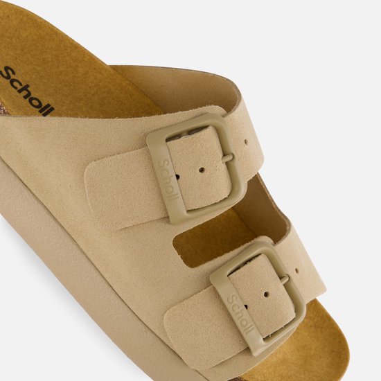 Scholl Noelle Chunky Sandales pour femmes beige Daim - Femme - Taille 41