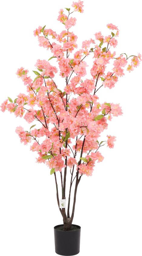 Kunst Roze Kersebloem Nara | 115cm - Namaak Kersebloem bloesemboom - Kunstplanten voor binnen - Kunst Kersebloem