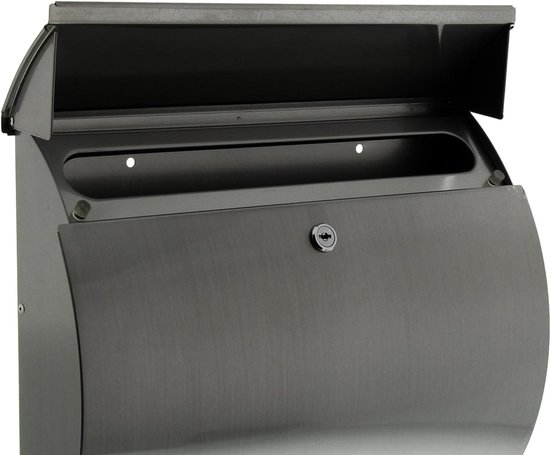 Wiltec Kit Boîte à Colis Verrouillable Gris Anthracite Et Pied, 470 X 220 X 870 Mm Boite Aux Lettres Pour Colis Max 350 X 300 X 110 Mm Usage Do 91916655