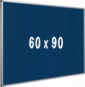 Prikbord kurk PRO Modesto - Aluminium frame - Eenvoudige montage - Punaises - Blauw - Prikborden - 60x90cm