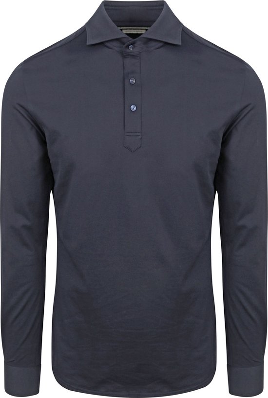 Profuomo - Camiche Poloshirt Navy - Slim-fit - Heren Poloshirt Maat 37