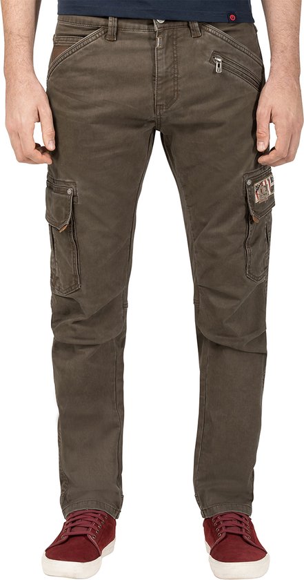 Timezone Cargo Denim Hose Regular Fit Stretch Jeans Regular BenTZ in Olive günstig kaufen
