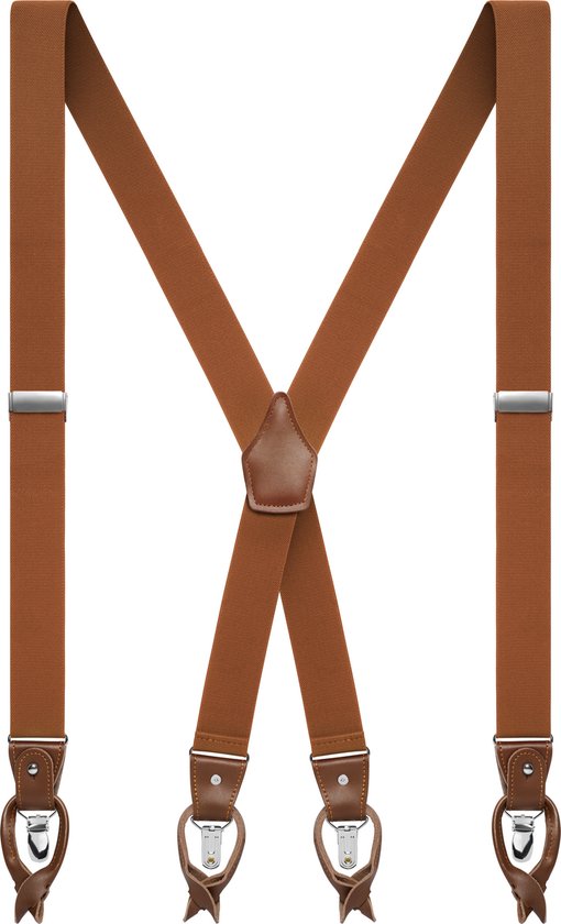 Vexel | Bretelles larges convertibles en X de couleur marron