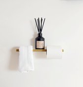 Qstiel Qini gold - Porte-rouleau de papier toilette - Porte-rouleau de papier toilette - Porte-serviette - Double - Or