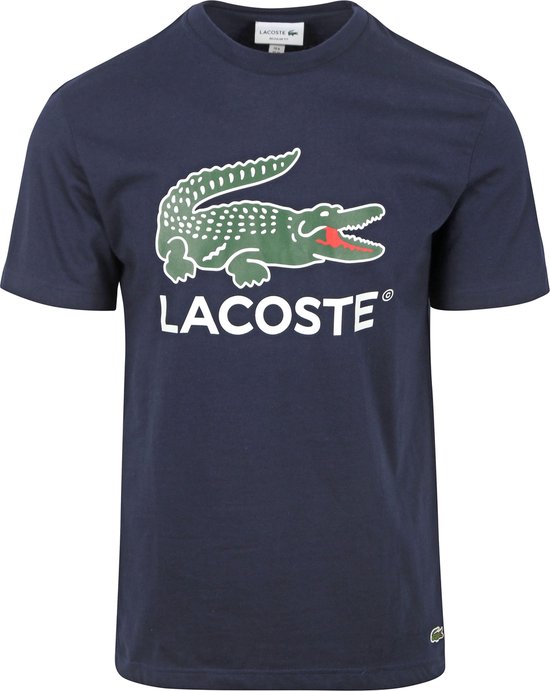 Lacoste - T-Shirt Logo Navy - Heren - Maat L - Regular-fit