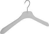 De Kledinghanger Gigant - 6 x Mantelhanger / kostuumhanger kunststof frosted met schouderverbreding, 42 cm