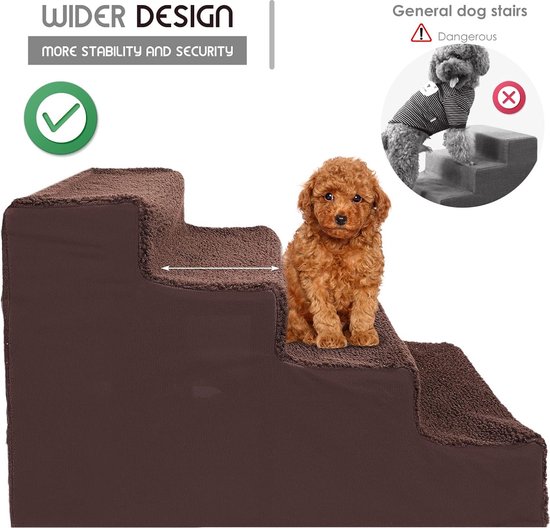 Trhillsbrad Breiter Hundetreppe 5 Stufen 62cm hoch für Kleine Hunde, Hochdichtem Schaumstoff Trhillsbrad Breiter Hundetreppe 5 Stufen 62cm hoch für Kleine Hunde, Hochdichtem Schaumstoff