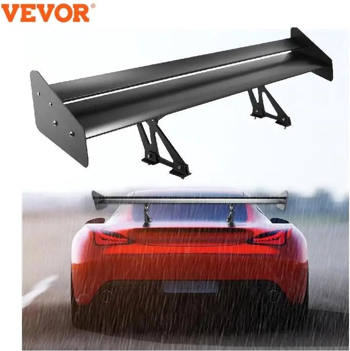 Vevor - Achterspoiler - Dakspoiler - Zwart - Universeel - Autospoiler - dakvleugel - Achter Vleugel