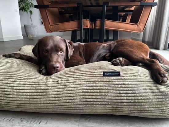 Coussin pour chien Dog's Companion / Lit pour chien - XL - 140 x 95 cm - Cordon côtelé Giant olive