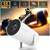 Shoppee Projector Hy300 Pro - Mini beamer - 4K Android 11 Dual Wifi6 - 260Ansi - Allwinner H713 Bt 5.0 1080P 1280*720P - Home Cinema Outdoor Projetor