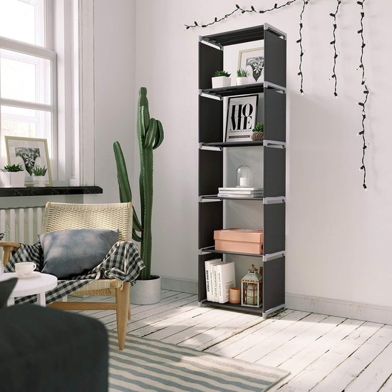 boekenplank, kunstzinnige moderne boekenkast, boekenrek, opbergrek planken boekenhouder organizer voor boeken , 50 x 30 x 180 cm