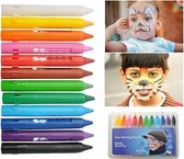 12 Stuks - schmink stiften - Schminkset Stiften Palet - Make up Kinderen - Schminkset - Face paint palette - LOUZIR